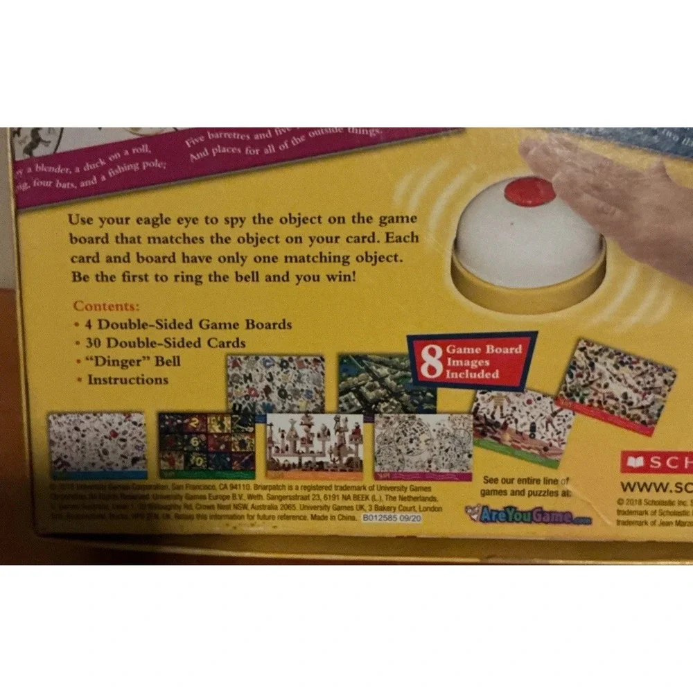2018 I Spy Eagle Eye Scholastic Board Game Briarpatch Inc Ages 5+ Missing 1 Card